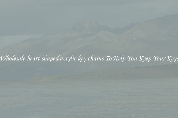 Wholesale heart shaped acrylic key chains To Help You Keep Your Keys