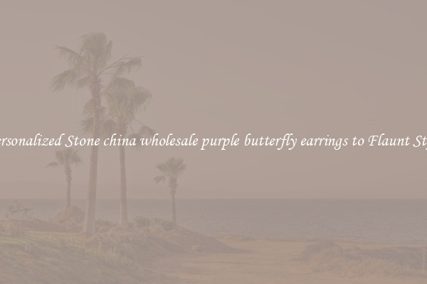 Personalized Stone china wholesale purple butterfly earrings to Flaunt Style