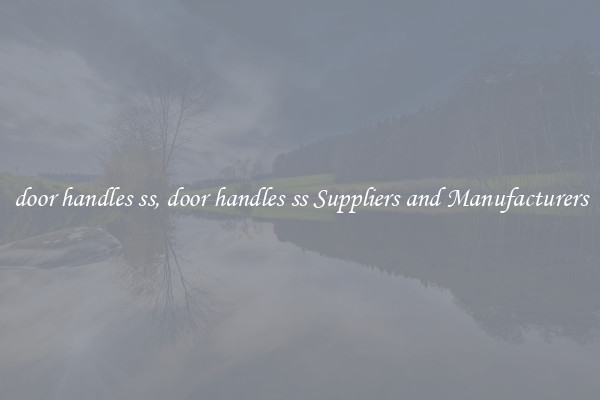 door handles ss, door handles ss Suppliers and Manufacturers