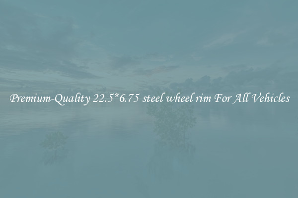 Premium-Quality 22.5*6.75 steel wheel rim For All Vehicles