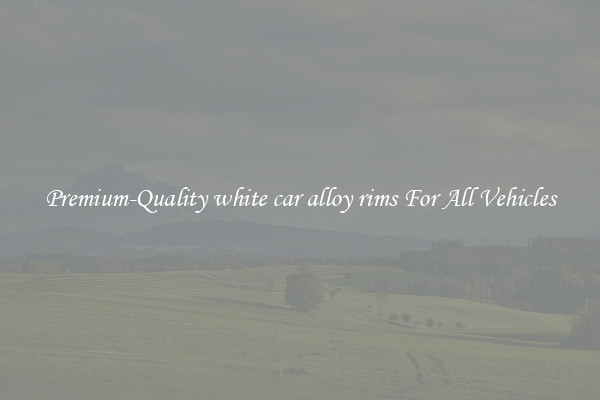 Premium-Quality white car alloy rims For All Vehicles