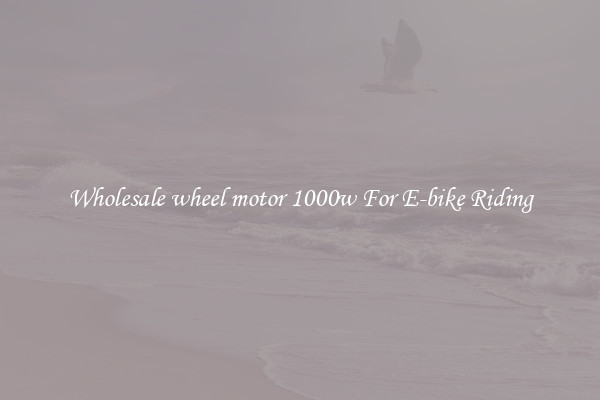 Wholesale wheel motor 1000w For E-bike Riding