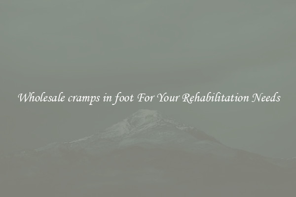 Wholesale cramps in foot For Your Rehabilitation Needs
