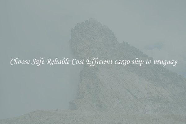 Choose Safe Reliable Cost Efficient cargo ship to uruguay