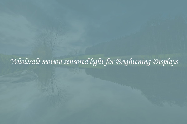 Wholesale motion sensored light for Brightening Displays